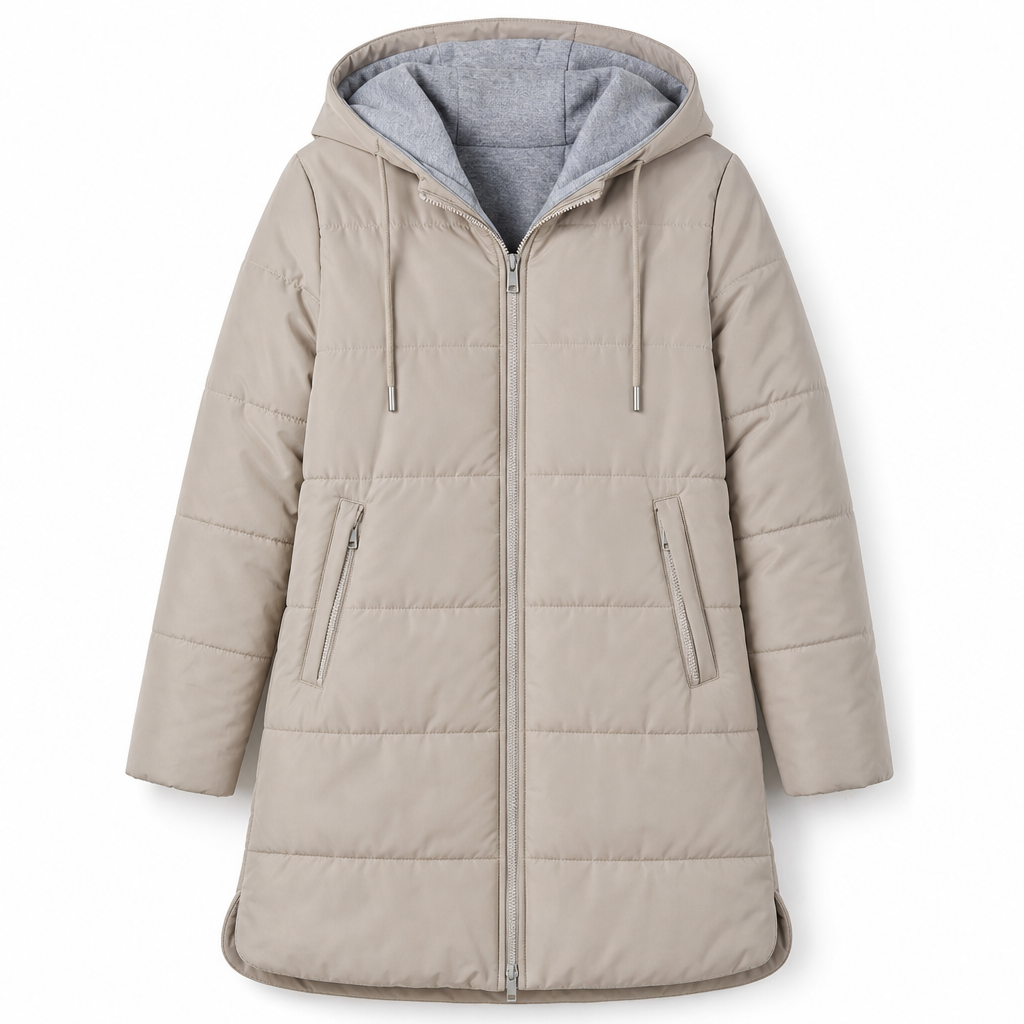 Women's Slim Fit Padded Coat — Long, Hooded, Winter 🧥