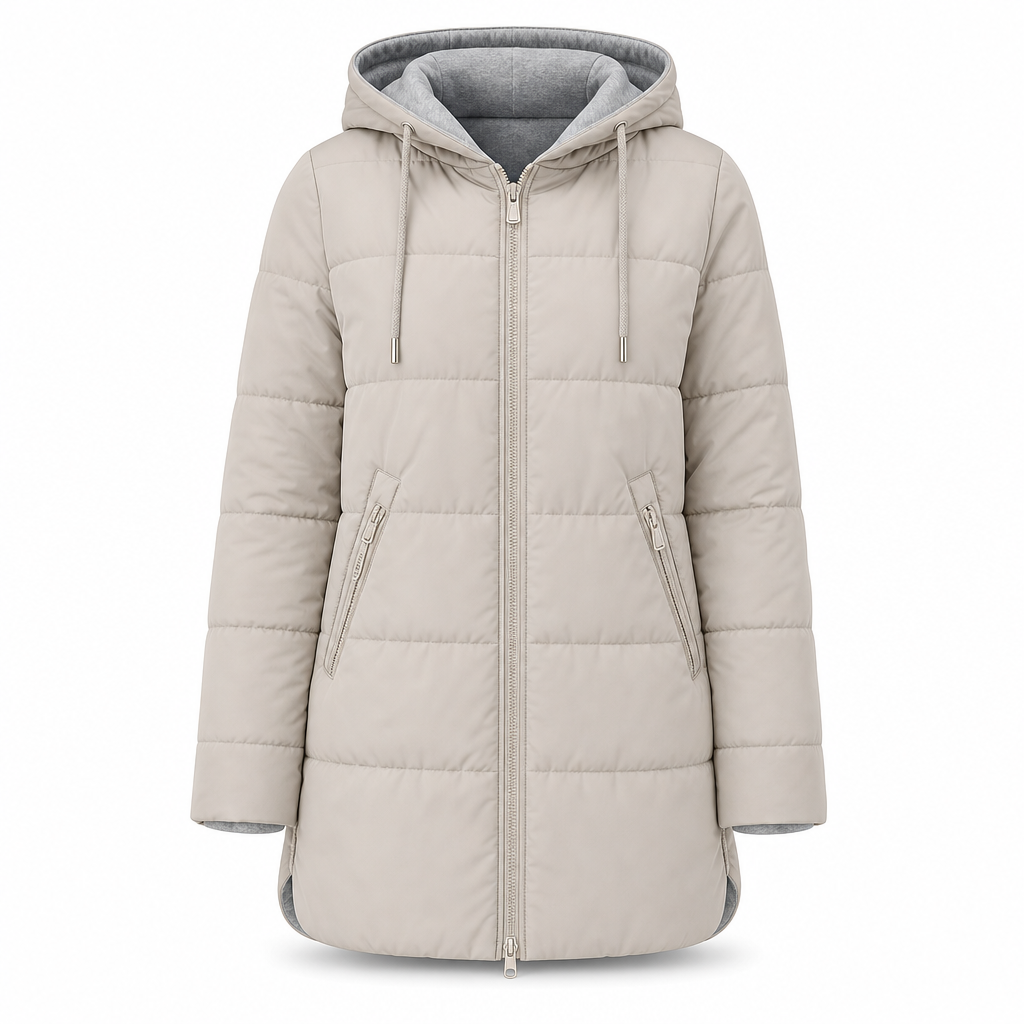 Women's Slim Fit Padded Coat — Long, Hooded, Winter 🧥