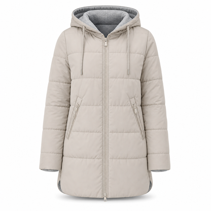 Women's Slim Fit Padded Coat — Long, Hooded, Winter 🧥