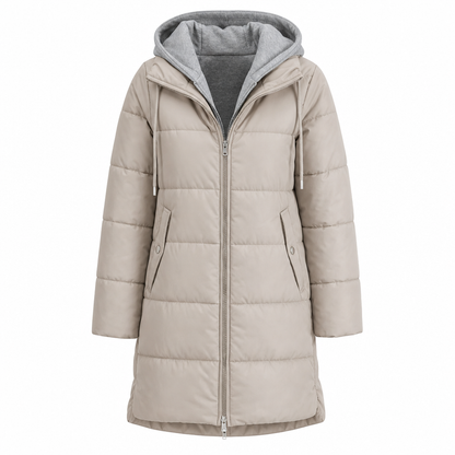 Women's Slim Fit Padded Coat — Long, Hooded, Winter 🧥