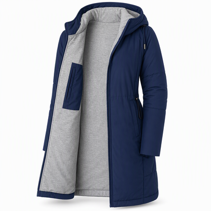Women's Slim Fit Padded Coat — Long, Hooded, Winter 🧥