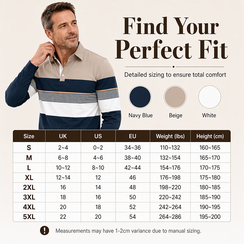 ⏰Limited-time 50% OFF|Men's Classic Color-Block Striped Top
