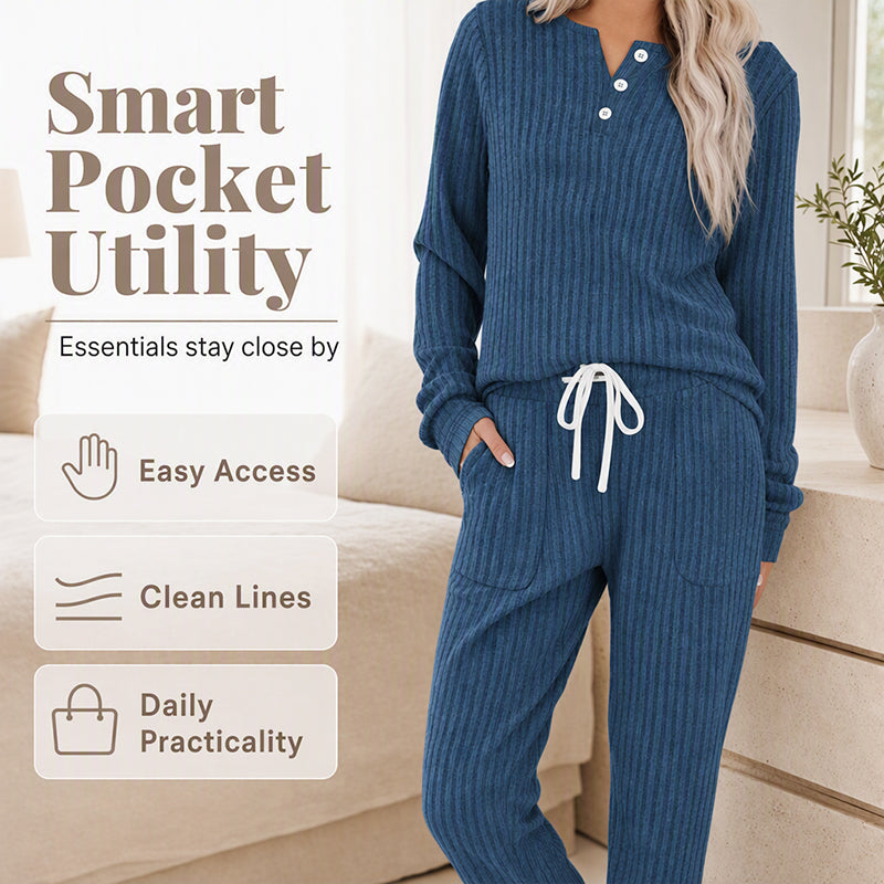 Women's Top & Drawstring Pants 2-Piece Set