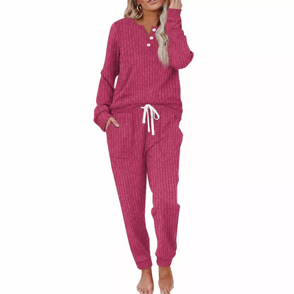 Women's Top & Drawstring Pants 2-Piece Set