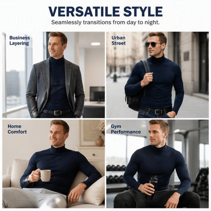 Men's Slim Fit Mock Turtleneck Top