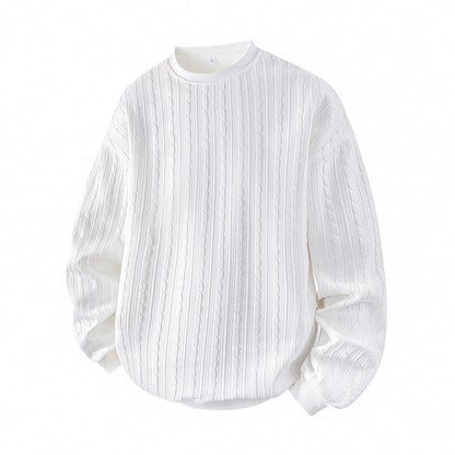 Men's Cable Knit Crewneck Sweatshirt