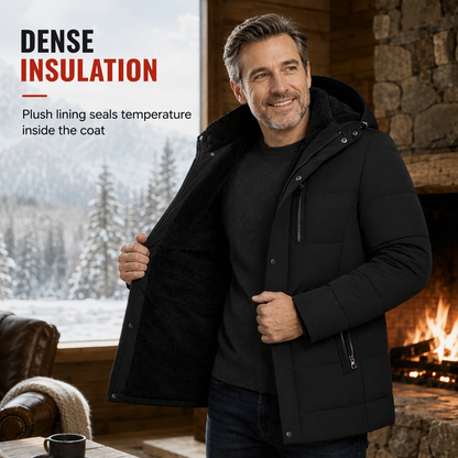 ❄️ Men's Mid-Length Winter Padded Thickened Business Casual Cotton Coat for Middle-Aged Men