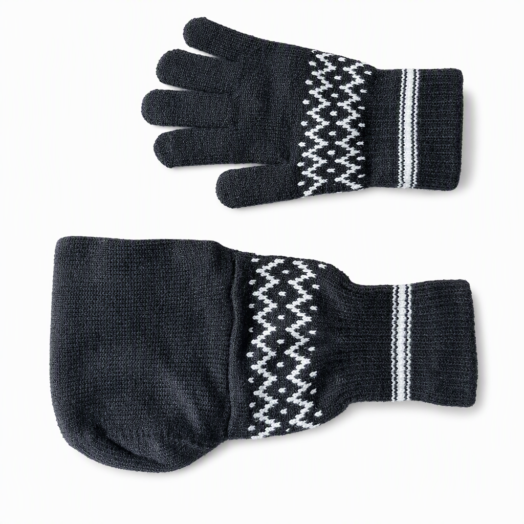 Knit Beer Mitt Drinking Glove for Holding Beer Bottles and Cans