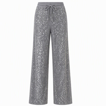 Women's Sparkling Sequin Wide-Leg Pants