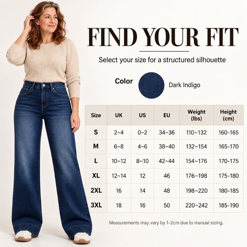 🔥 Women's High Waist Thermal Wide-Leg Jeans | Warm & Slimming – Cozy Fit for Cold Days ✨