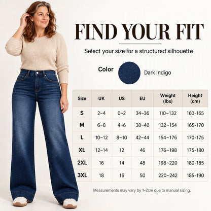 🔥 Women's High Waist Thermal Wide-Leg Jeans | Warm & Slimming – Cozy Fit for Cold Days ✨
