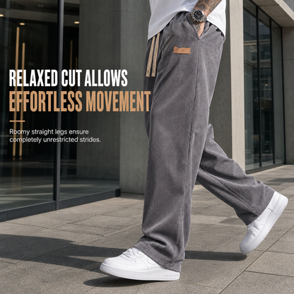 💎 Exclusive Deal 👖 Men's Lightweight Corduroy Casual Pants Loose Fit Straight Leg Trousers ✨ lightweight corduroy fabric, loose straight cut, casual daily trousers