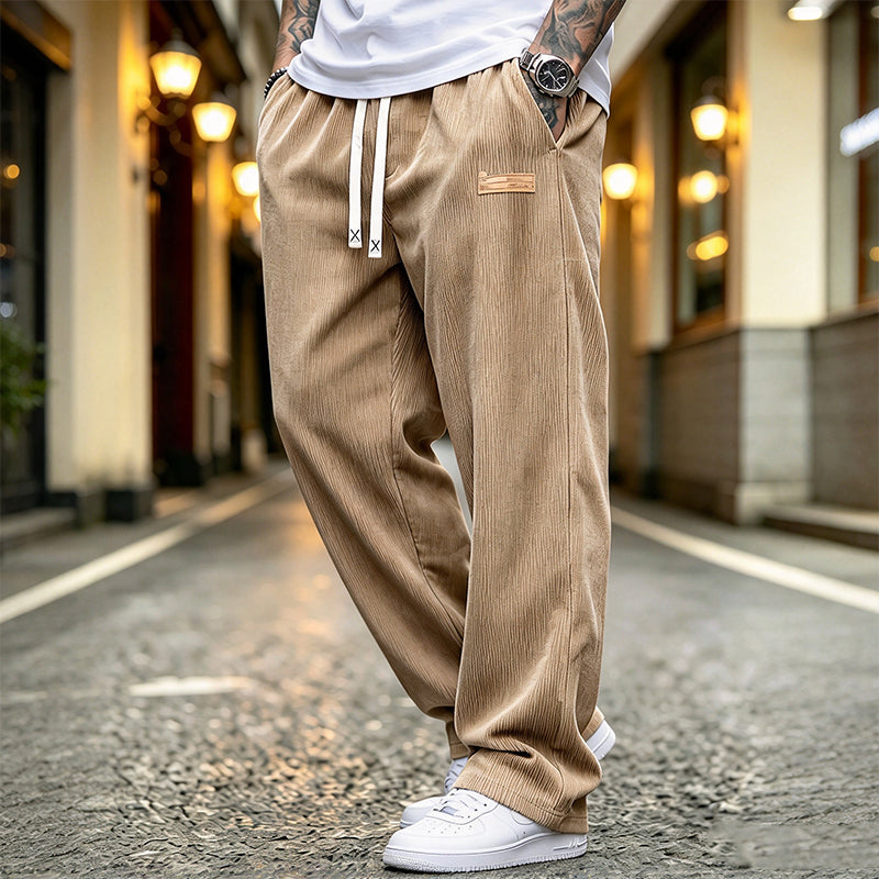 💎 Exclusive Deal 👖 Men's Lightweight Corduroy Casual Pants Loose Fit Straight Leg Trousers ✨ lightweight corduroy fabric, loose straight cut, casual daily trousers