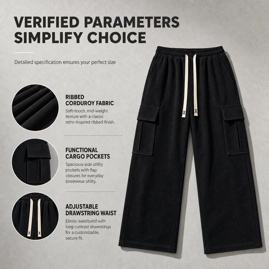 Men's Relaxed Fit Corduroy Cargo Pants
