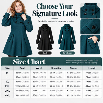 Women's Casual Mid-Length Double-Breasted Coat