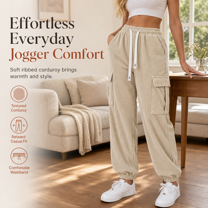 Women's Casual Corduroy Jogger Pants