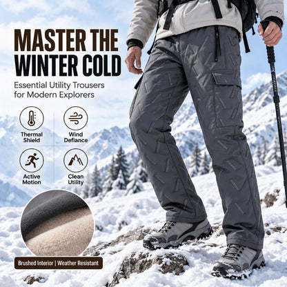 Men's Winter Plush-Lined Cargo Pants