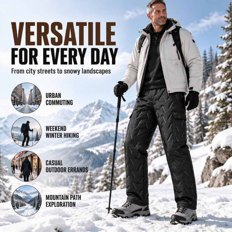 Men's Winter Plush-Lined Cargo Pants