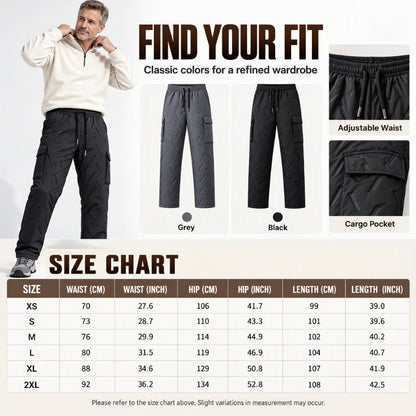 Men's Winter Plush-Lined Cargo Pants