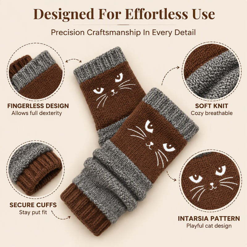 Winter Warm Half Finger Knitted Gloves