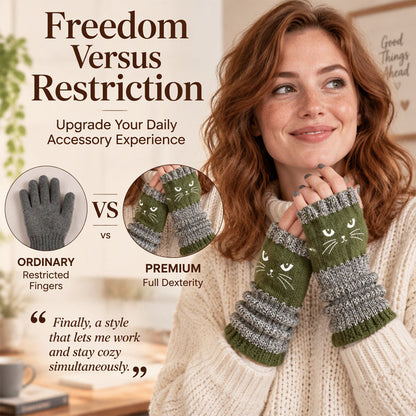 Winter Warm Half Finger Knitted Gloves