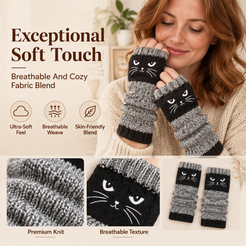 Winter Warm Half Finger Knitted Gloves