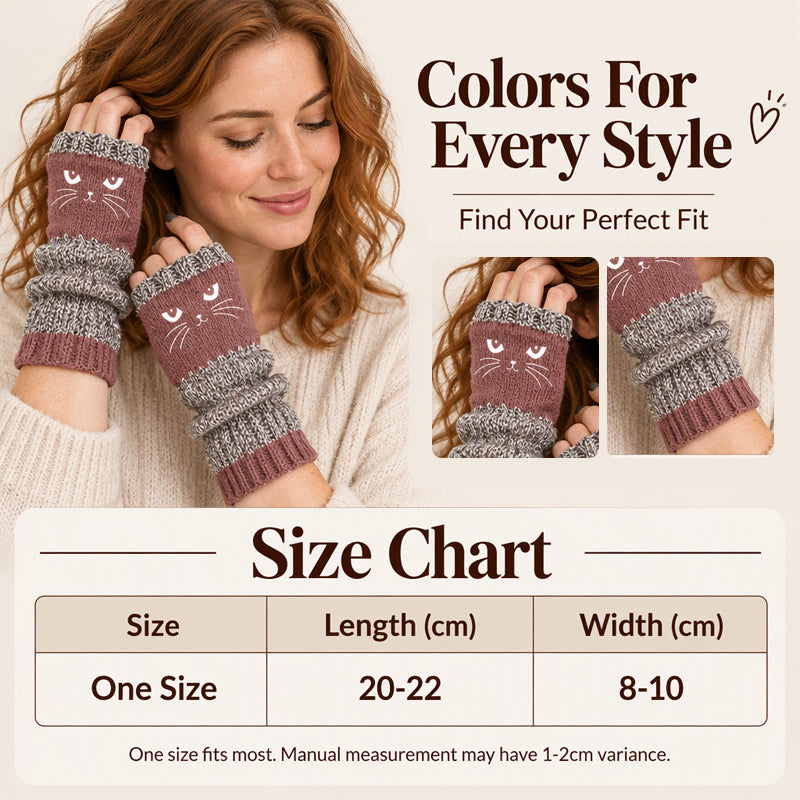 Winter Warm Half Finger Knitted Gloves
