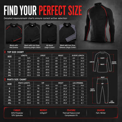 Men's Winter Thermal Fabric Lined Compression Long Sleeve T-Shirt High Neck Sports Running Training Base Layer