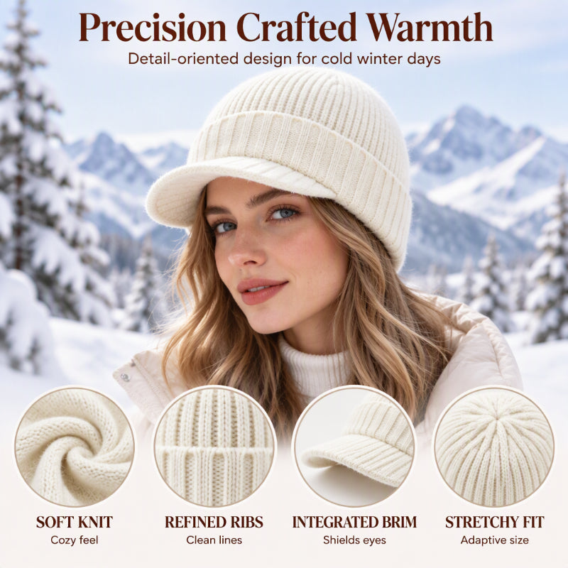Unisex Warm Knit Beanie with Brim
