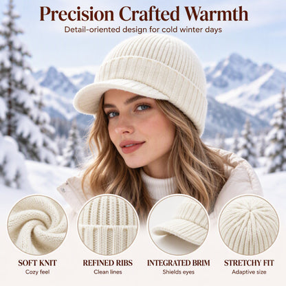 Unisex Warm Knit Beanie with Brim