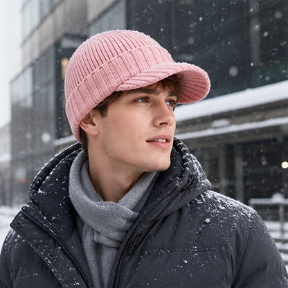 Unisex Warm Knit Beanie with Brim