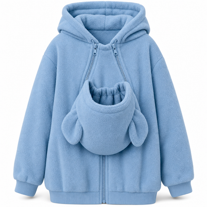 Loose Kangaroo Pouch Pet Carrier Hoodie with Zipper