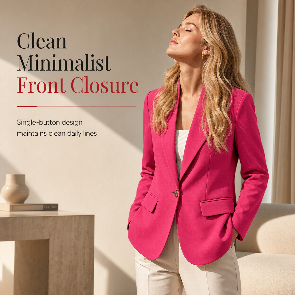 Women's Casual Open-Front Blazer Jacket