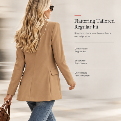 Women's Casual Open-Front Blazer Jacket