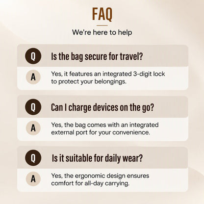 Anti-Theft Sling Bag with USB Charging Port for Men