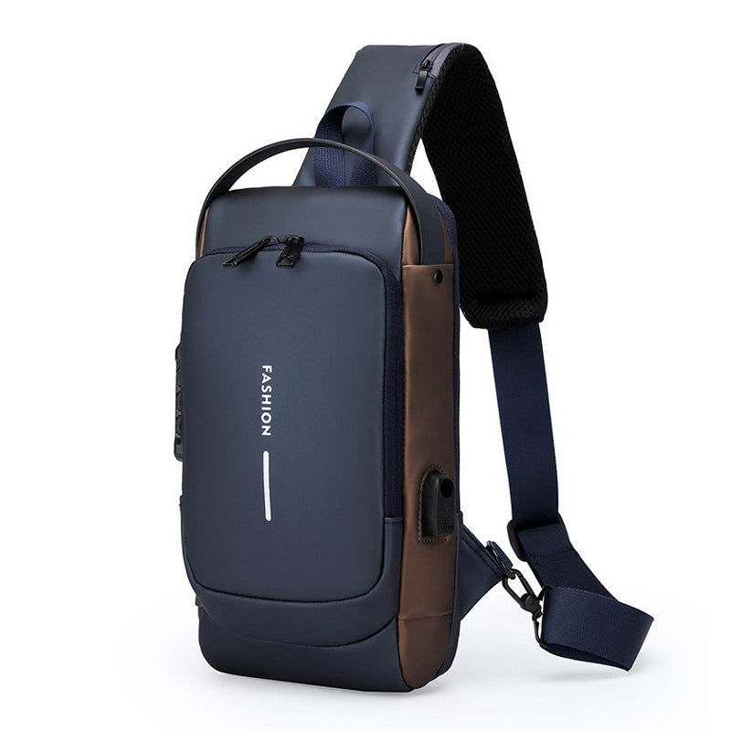 Anti-Theft Sling Bag with USB Charging Port for Men