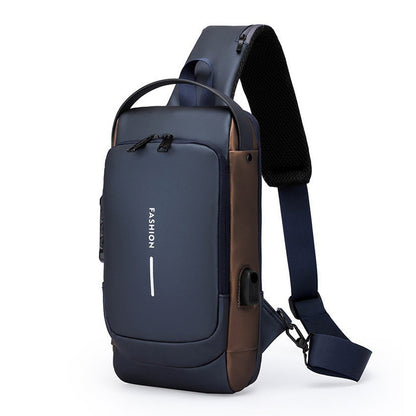 Anti-Theft Sling Bag with USB Charging Port for Men