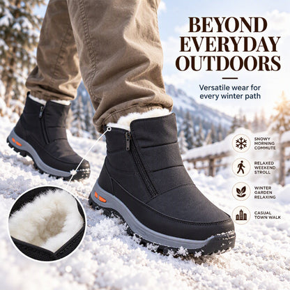 Men's Winter Plush-Lined Waterproof Snow Boots