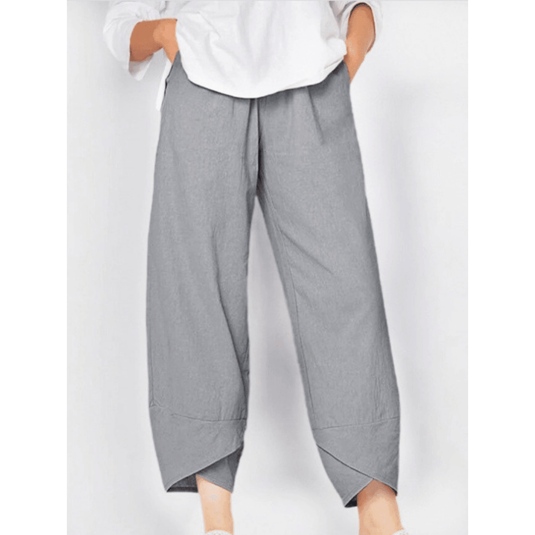 💥Limited Sale 50% OFF💥Vintage Asymmetrical Elastic Waist Pockets Pants